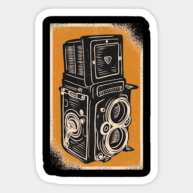 Vintage Camera Sticker by EarlAdrian